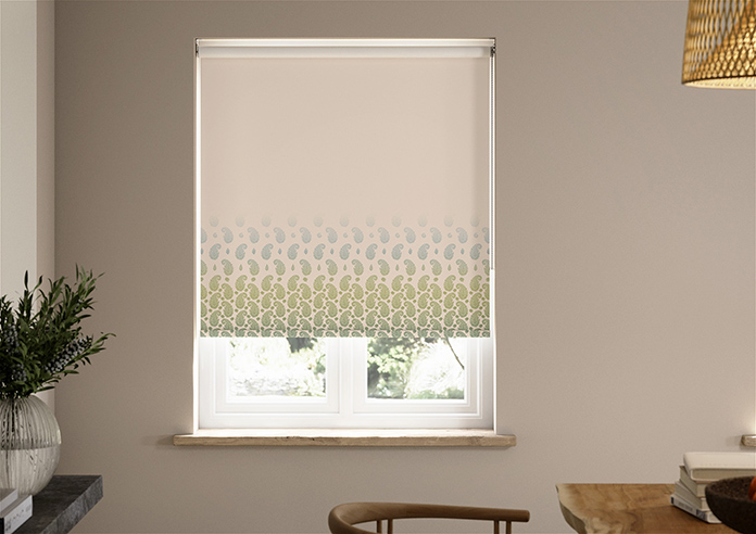 Petal & Block Paisley Mist, Neem - Roller Blind - Image 3